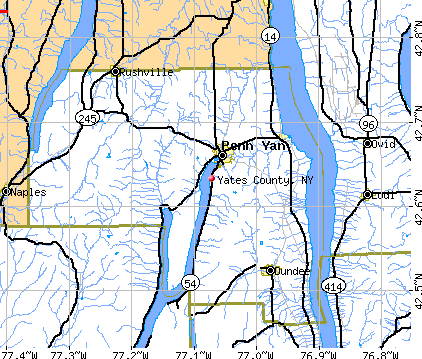 Yates County, NY map