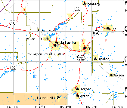 Covington County, AL map