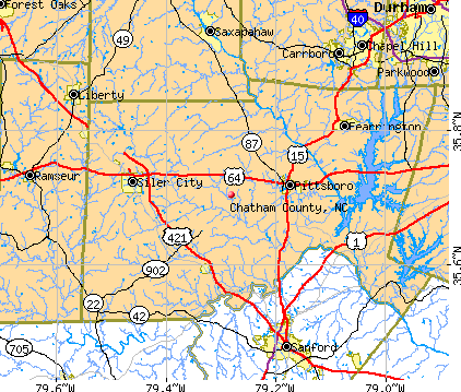 Chatham County, NC map