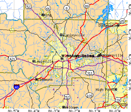 Forsyth County, NC map