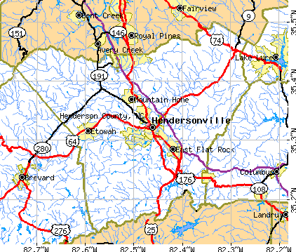 Henderson County, NC map