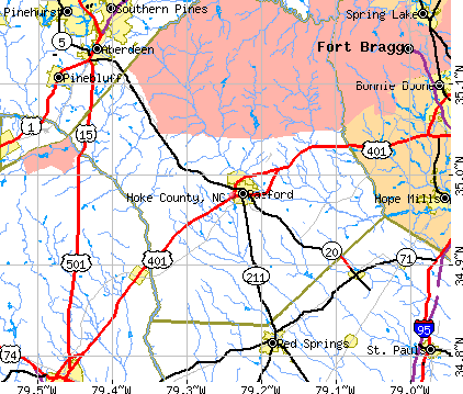 Hoke County, NC map