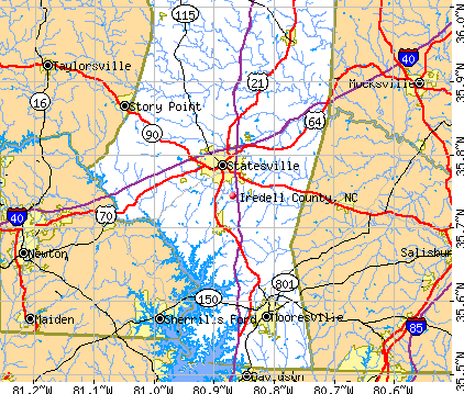 Iredell County, NC map