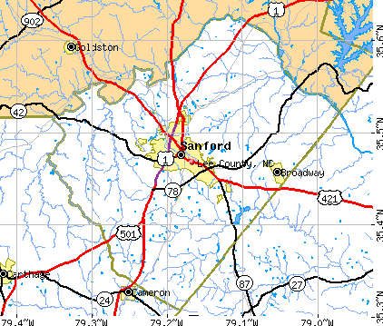 Lee County, NC map