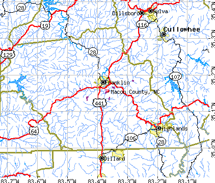 Macon County, NC map