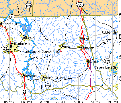 Montgomery County, NC map