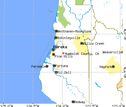 Humboldt County, CA map