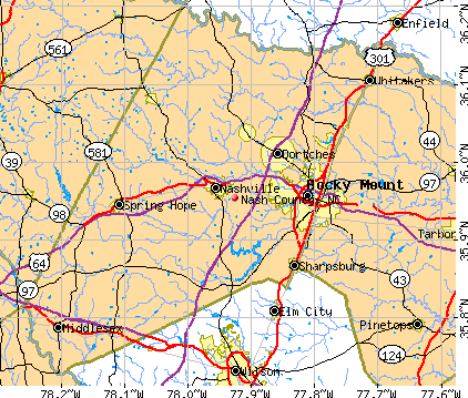 Nash County, NC map