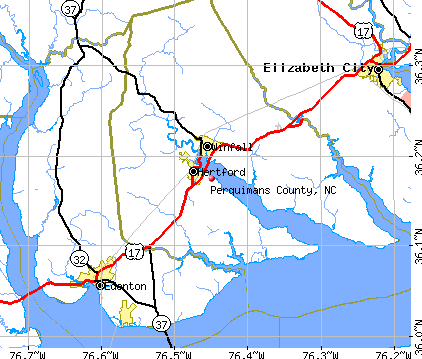 Perquimans County, NC map