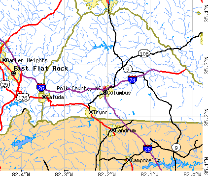 Polk County, NC map