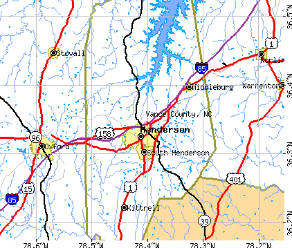 Vance County, NC map
