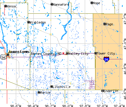 Barnes County, ND map