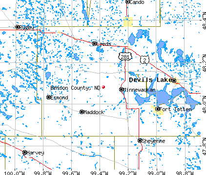 Benson County, ND map