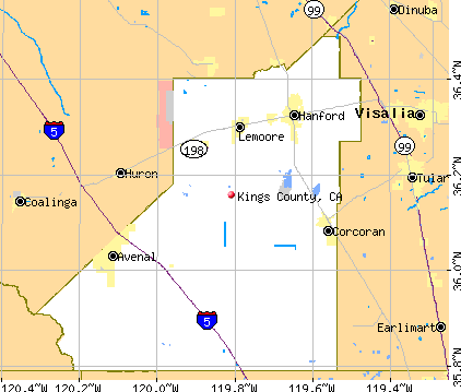 Kings County, CA map
