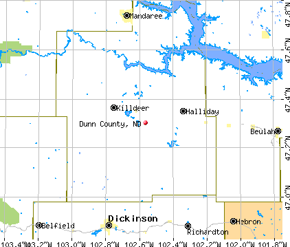 Dunn County, ND map