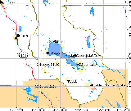 Lake County, CA map