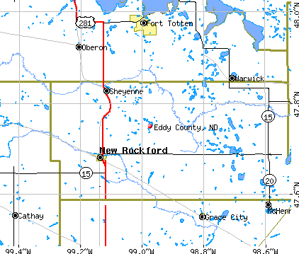Eddy County, ND map