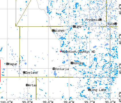 McIntosh County, ND map