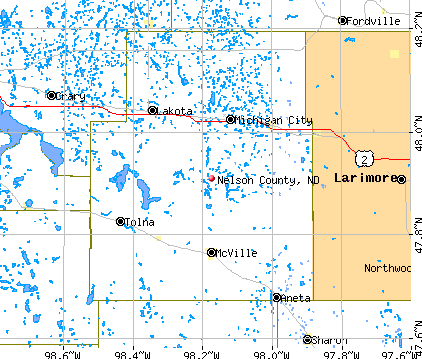 Nelson County, ND map