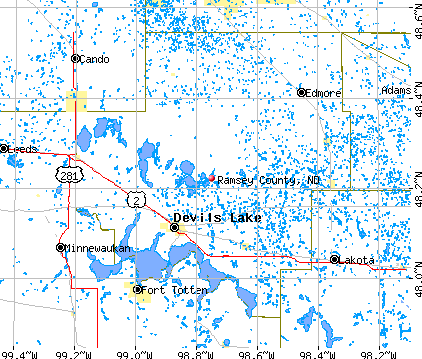 Ramsey County, ND map
