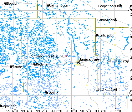 Stutsman County, ND map