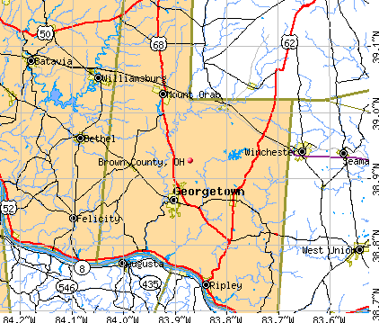 Brown County, OH map