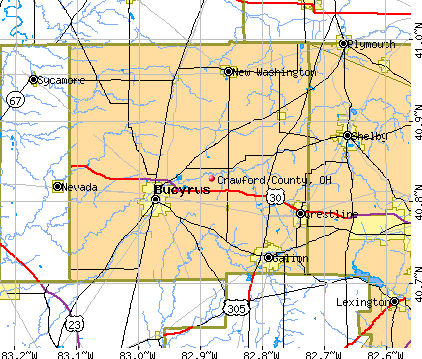 Crawford County, OH map