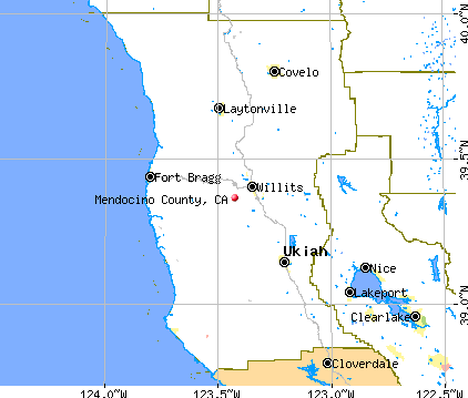 Mendocino County, CA map