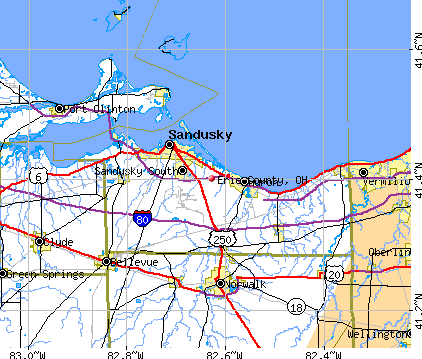 Erie County, OH map
