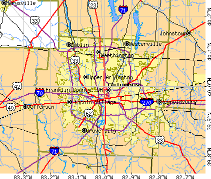 Franklin County, OH map