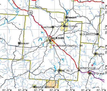 Jackson County, OH map
