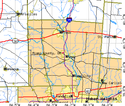 Miami County, OH map