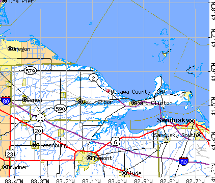 Ottawa County, OH map