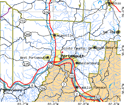 Scioto County, OH map