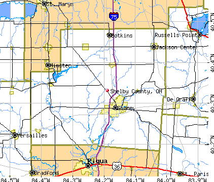 Shelby County, OH map