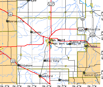 Van Wert County, OH map