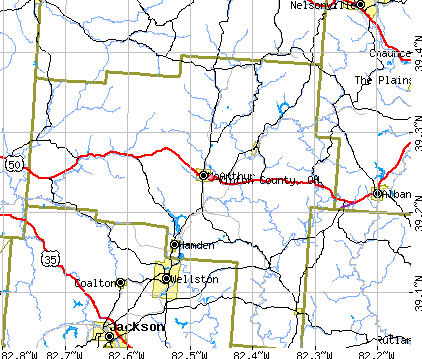 Vinton County, OH map