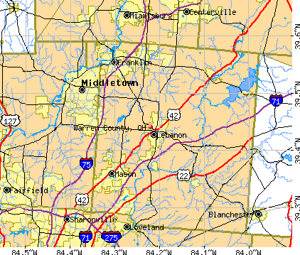 Warren County, OH map