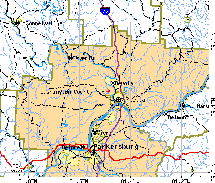 Washington County, OH map