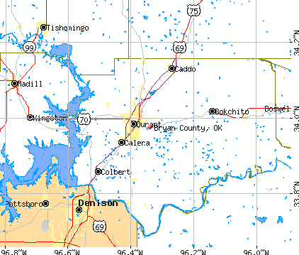Bryan County, OK map