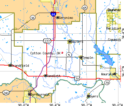Cotton County, OK map