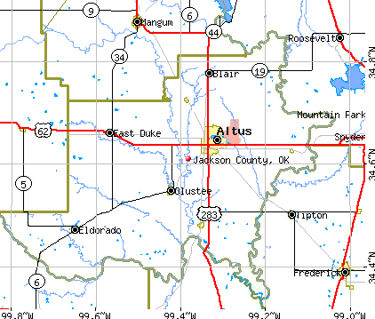 Jackson County, OK map