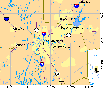 Sacramento County, CA map