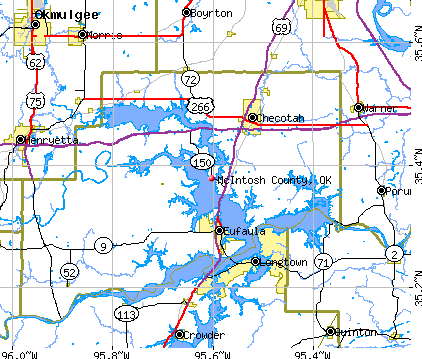 McIntosh County, OK map