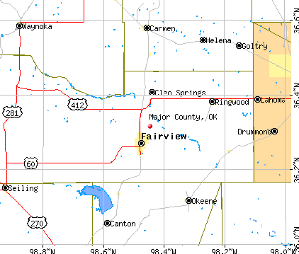 Major County, OK map