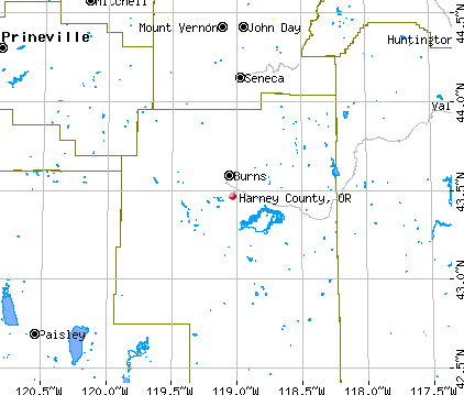 Harney County, OR map