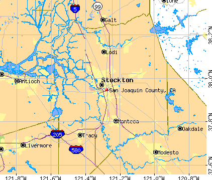San Joaquin County, CA map