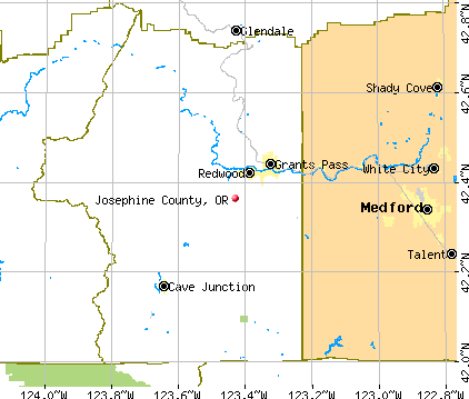 Josephine County, OR map