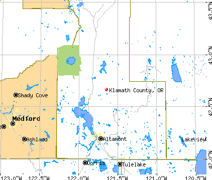 Klamath County, OR map