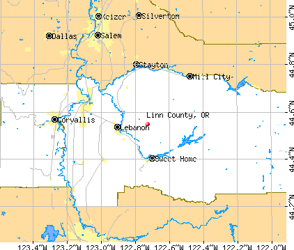 Linn County, OR map